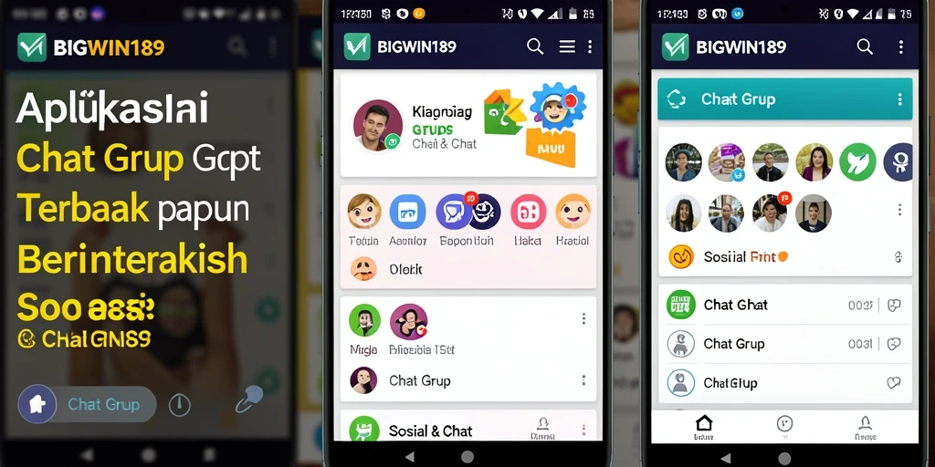 Tampilan antarmuka sederhana dan interaktif dari aplikasi Chat Grup.