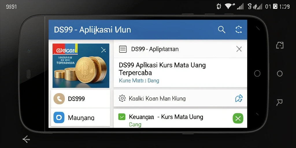 Antarmuka aplikasi DS99 dengan informasi Kurs Mata Uang yang jelas.