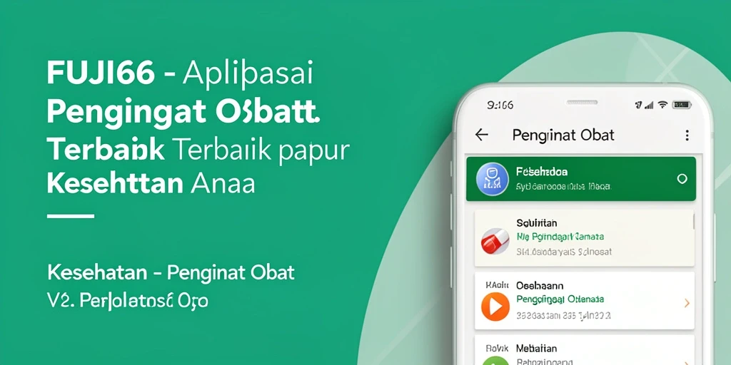 Antarmuka aplikasi FUJI66 dengan fungsi pengingat obat yang jelas dan efisien.