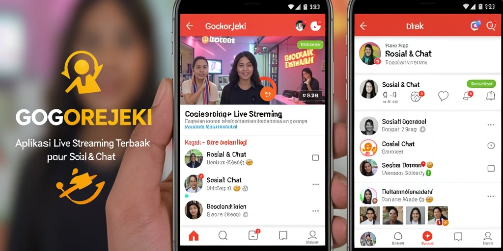Antarmuka GOGOREJEKI yang menarik saat Live Streaming.