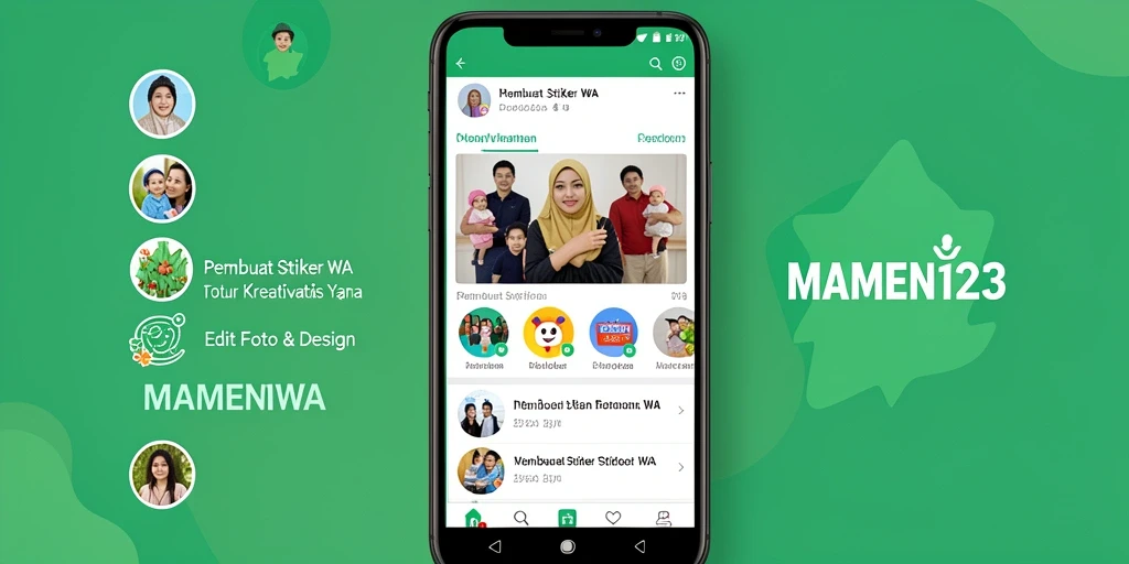 Antarmuka MAMEN123 dengan fungsi Pembuat Stiker WA yang lengkap.
