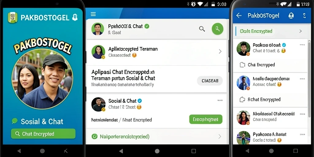 Tampilan utama PAKBOSTOGEL dengan fitur Chat Encrypted yang menonjol.