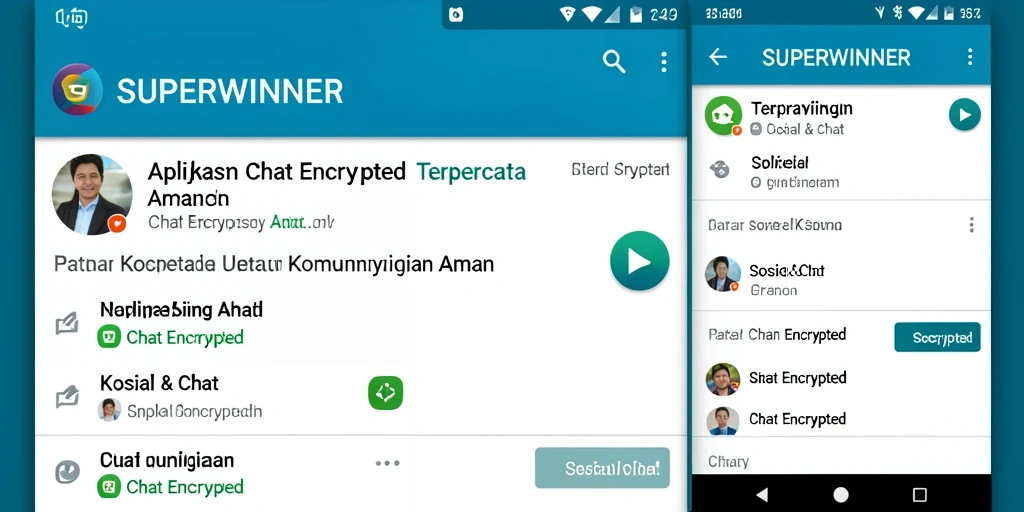 Tampilan antarmuka aplikasi SUPERWINNER yang modern dan aman.