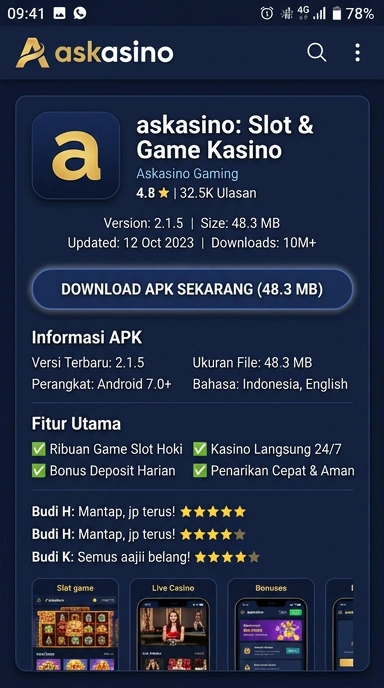 Panduan Unduh dan Instal APK askasino untuk Android