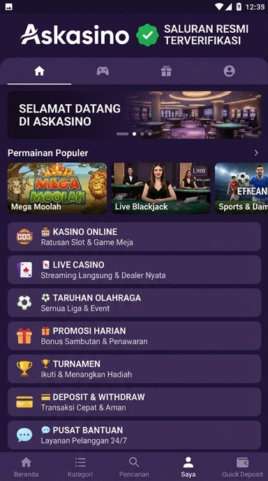 Halo dari askasino: Saluran Resmi untuk Pengguna Android